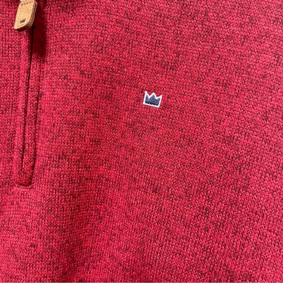 Crown & Ivy Men's Crimson High Neck 1/4 Zip Pullover Sweater XLarge - Picture 4 of 7